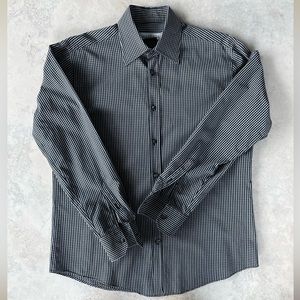 Versace Collection Black and White Plaid Shirt